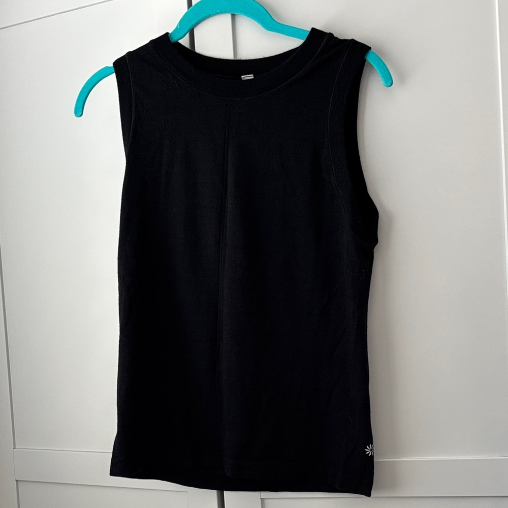 Athleta Black Crewneck Tank Top